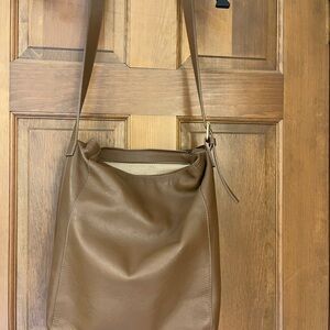 Elegant ABLE Tan Leather Shoulder Bag